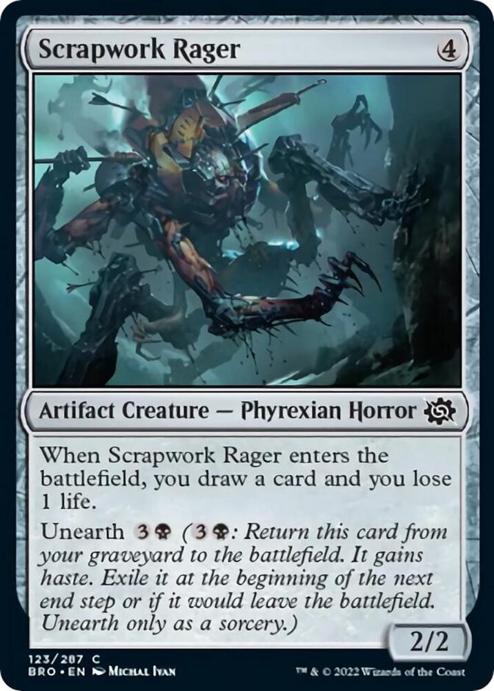 Scrapwork Rager 123 card from The Brothers' War
