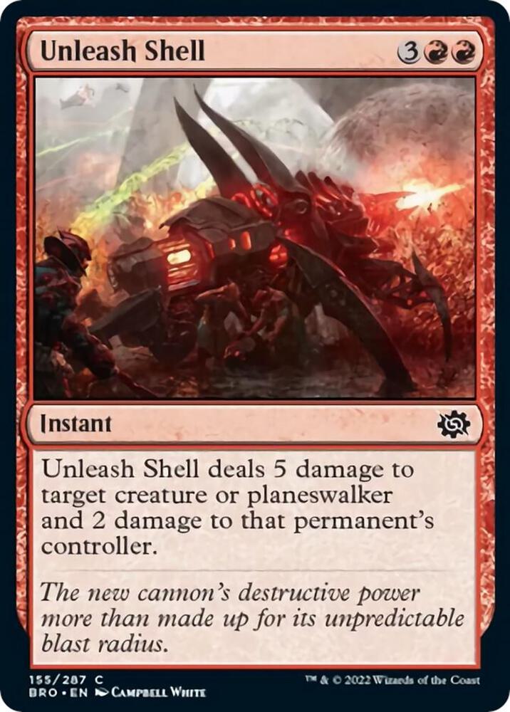 Unleash Shell 155 card from The Brothers' War