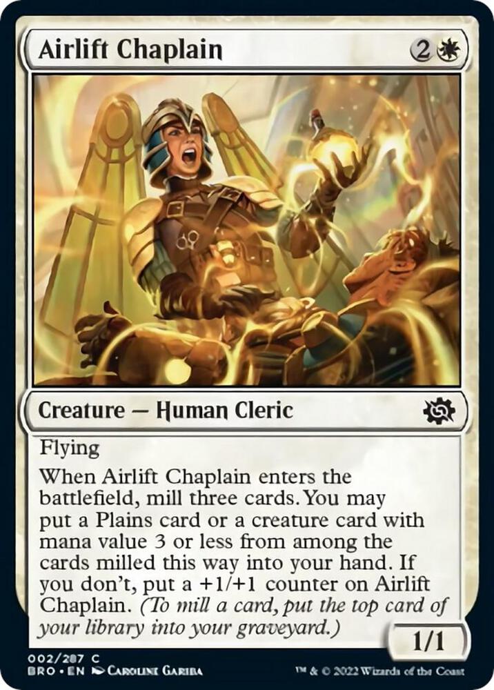 Airlift Chaplain 2 card from The Brothers' War