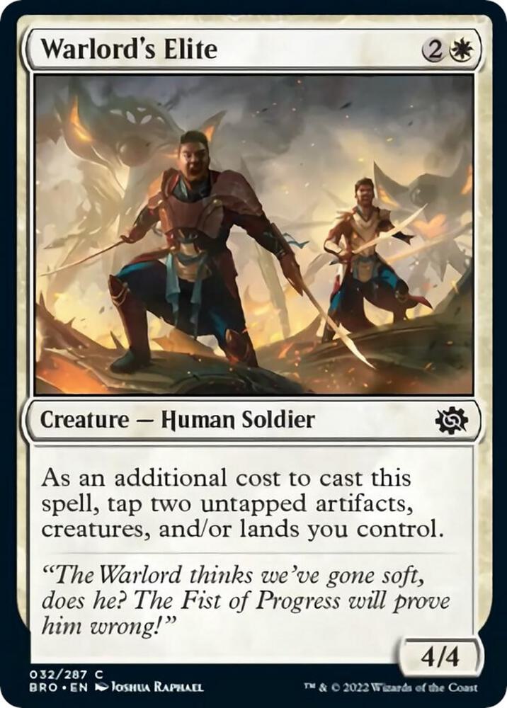 Warlord's Elite 32 card from The Brothers' War