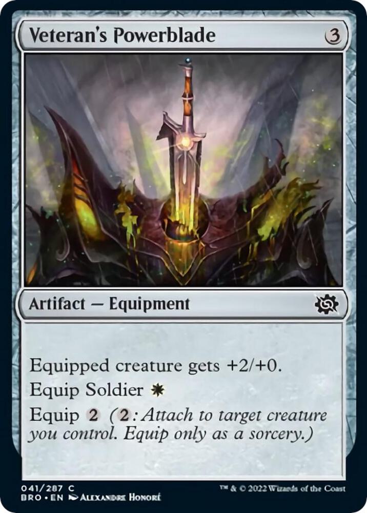 Veteran's Powerblade 41 card from The Brothers' War