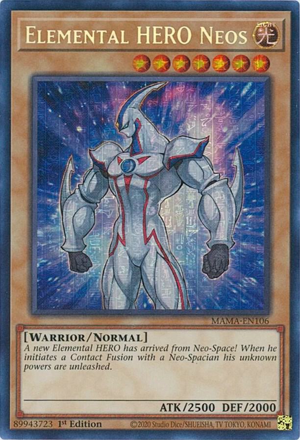 Elemental HERO Neos (Secret Pharaoh's Rare) MAMA-EN106 card from Magnificent Mavens
