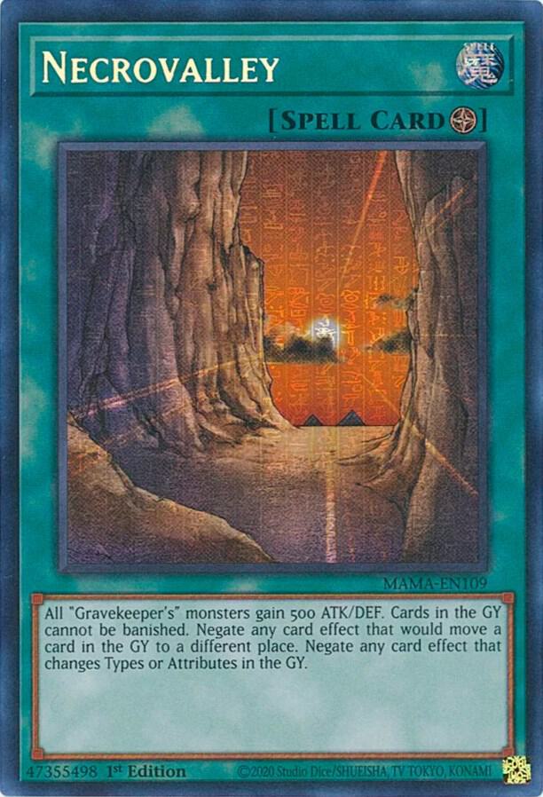 Necrovalley (Secret Pharaoh's Rare) MAMA-EN109 card from Magnificent Mavens