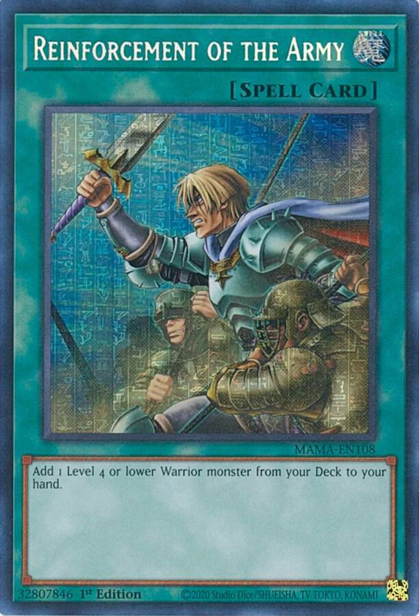 Reinforcement of the Army (Secret Pharaoh's Rare) MAMA-EN108 card from Magnificent Mavens