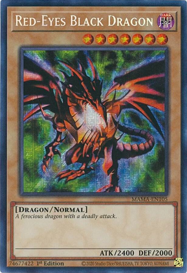 Red-Eyes Black Dragon (Secret Pharaoh's Rare) MAMA-EN105 card from Magnificent Mavens