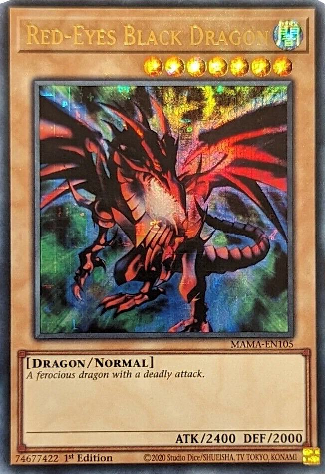 Red-Eyes Black Dragon (Ultra Pharaoh's Rare) MAMA-EN105 card from Magnificent Mavens