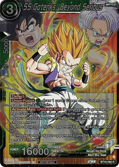 SS Gotenks, Beyond Serious (Zenkai Series Pack Vol.1) BT18-086 card from Tournament Promotion Cards