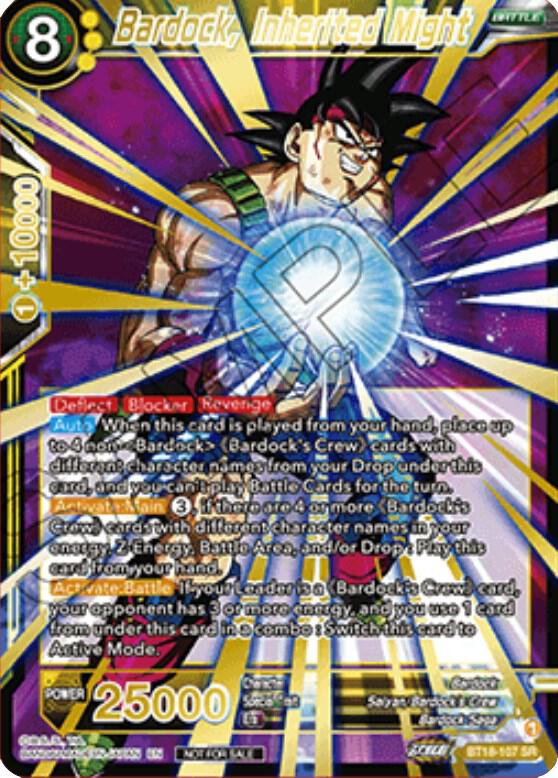 Bardock, Inherited Might (Zenkai Cup 2022 Top 32) BT18-107 card from Tournament Promotion Cards