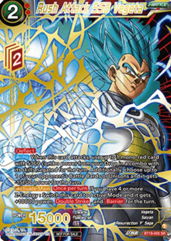 Rush Attack SSB Vegeta (Zenkai Cup 2022 Top 8) BT18-005 card from Tournament Promotion Cards