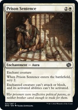 Prison Sentence 21 card from The Brothers' War