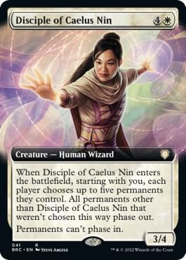 Disciple of Caelus Nin (Extended Art) 41 card from Commander: The Brothers' War