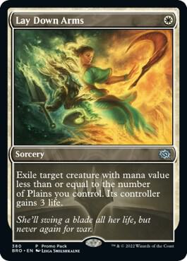 Lay Down Arms 380 card from Promo Pack: The Brothers' War
