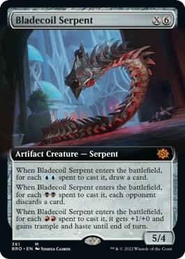 Bladecoil Serpent (Extended Art) 361 card from The Brothers' War