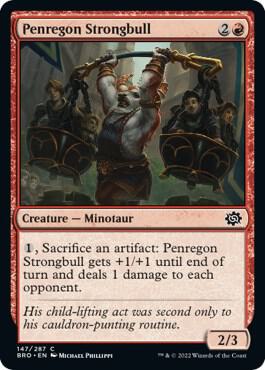 Penregon Strongbull 147 card from The Brothers' War