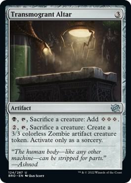 Transmogrant Altar 124 card from The Brothers' War