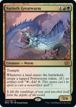 Sarinth Greatwurm 220 card from The Brothers' War