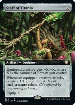 Staff of Titania (Extended Art) 50 card from Commander: The Brothers' War