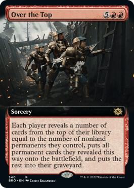 Over the Top (Extended Art) 340 card from The Brothers' War