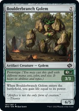Boulderbranch Golem 197 card from The Brothers' War