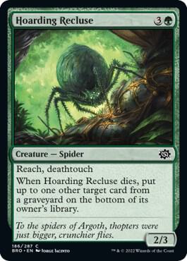 Hoarding Recluse 186 card from The Brothers' War