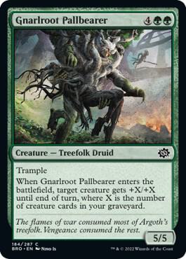 Gnarlroot Pallbearer 184 card from The Brothers' War