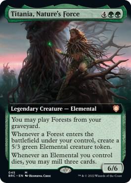 Titania, Nature's Force (Extended Art) 45 card from Commander: The Brothers' War