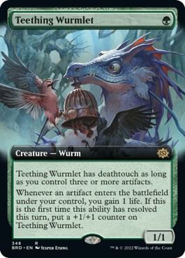 Teething Wurmlet (Extended Art) 348 card from The Brothers' War