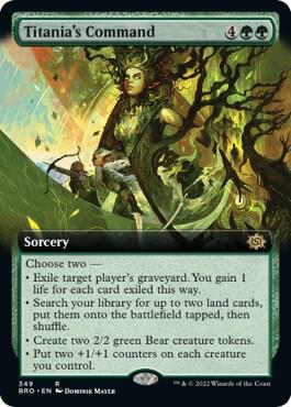 Titania's Command (Extended Art) 349 card from The Brothers' War