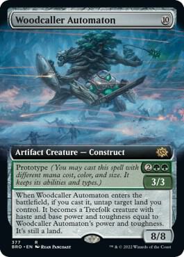 Woodcaller Automaton (Extended Art) 377 card from The Brothers' War