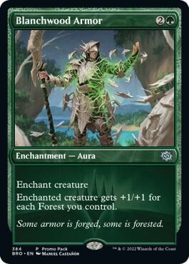 Blanchwood Armor 384 card from Promo Pack: The Brothers' War