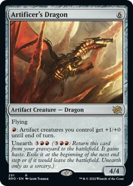 Artificer's Dragon 291 card from The Brothers' War