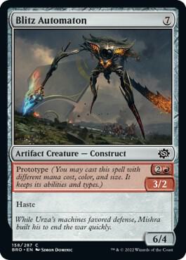 Blitz Automaton 158 card from The Brothers' War