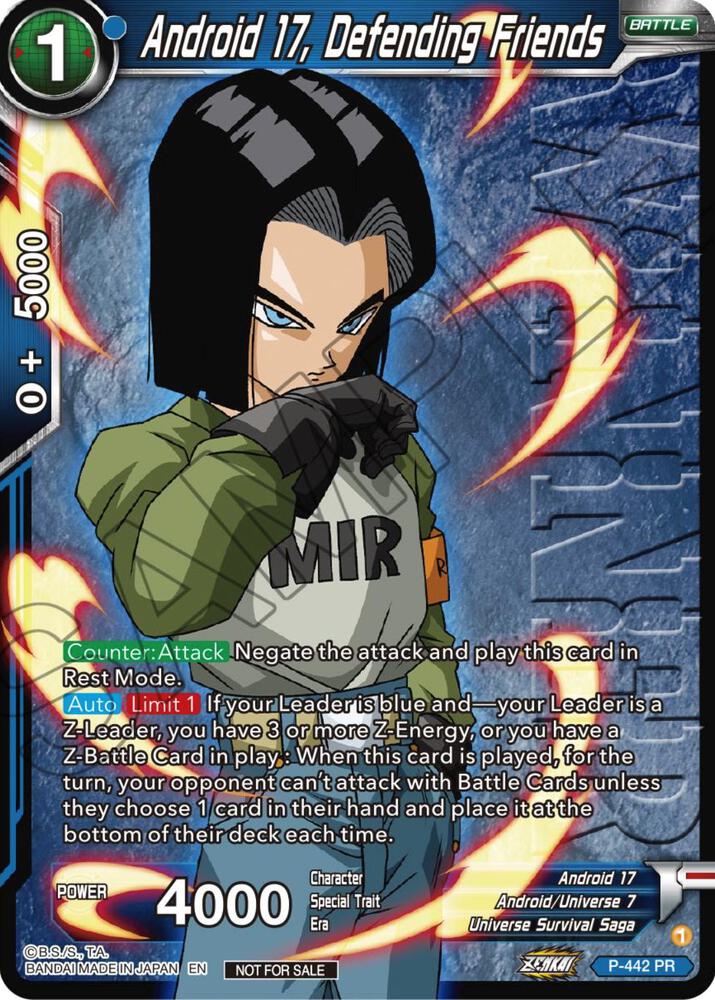 Android 17, Defending Friends (Winner) P-442 card from Tournament Promotion Cards