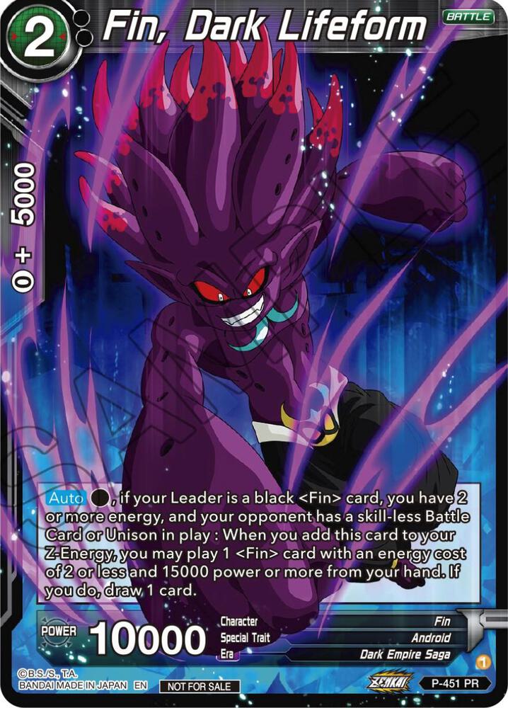 Fin, Dark Lifeform P-451 card from Tournament Promotion Cards