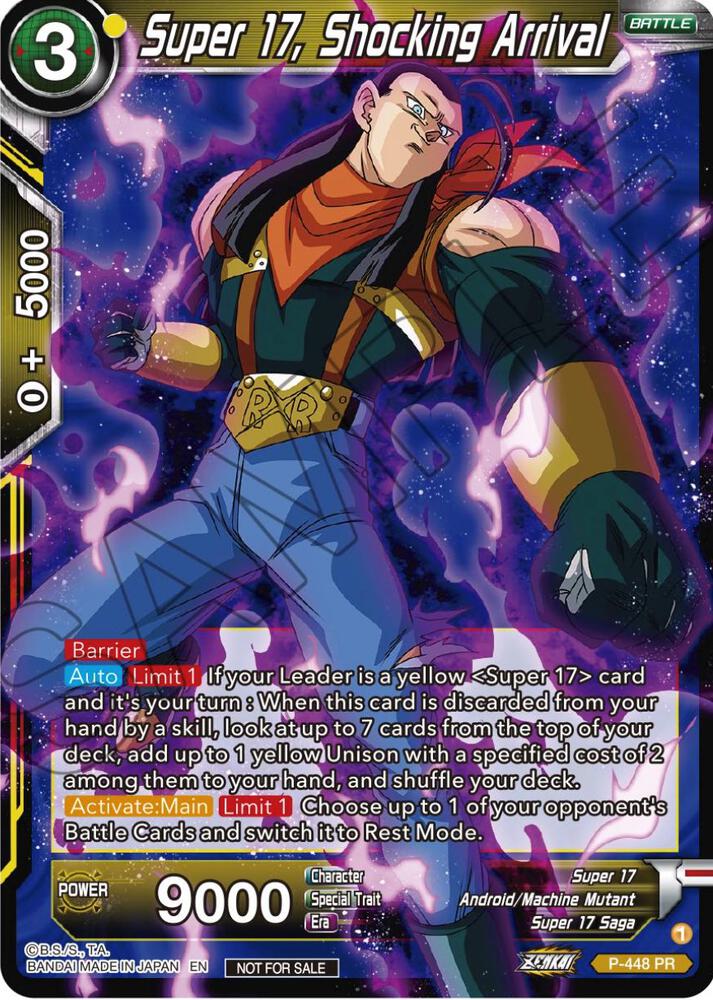 Super 17, Shocking Arrival P-448 card from Tournament Promotion Cards