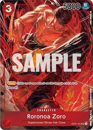Roronoa Zoro (Parallel) OP01-025 card from Romance Dawn