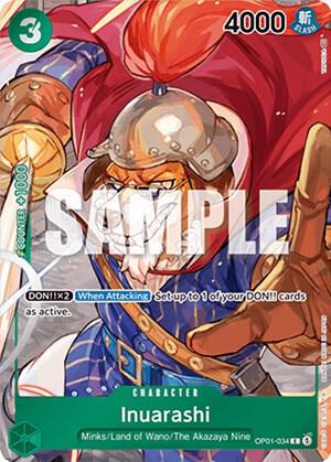 Inuarashi (Box Topper) OP01-034 card from Romance Dawn