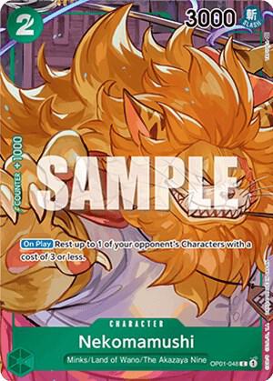 Nekomamushi (Box Topper) OP01-048 card from Romance Dawn