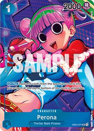 Perona (Box Topper) OP01-077 card from Romance Dawn