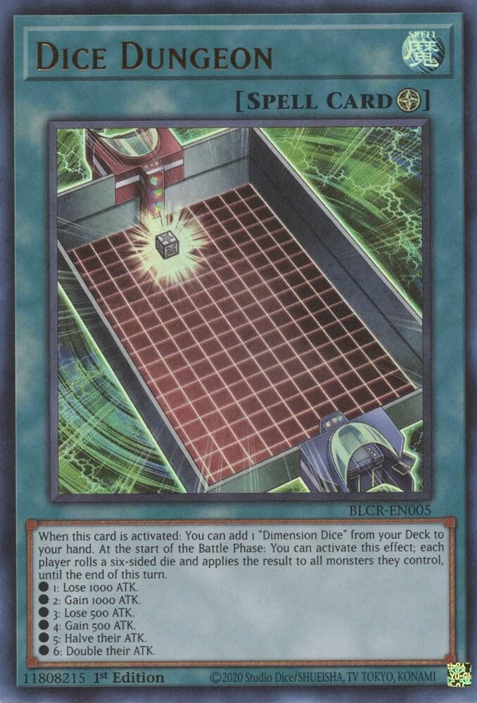 Dice Dungeon BLCR-EN005 card from Battles of Legend: Crystal Revenge