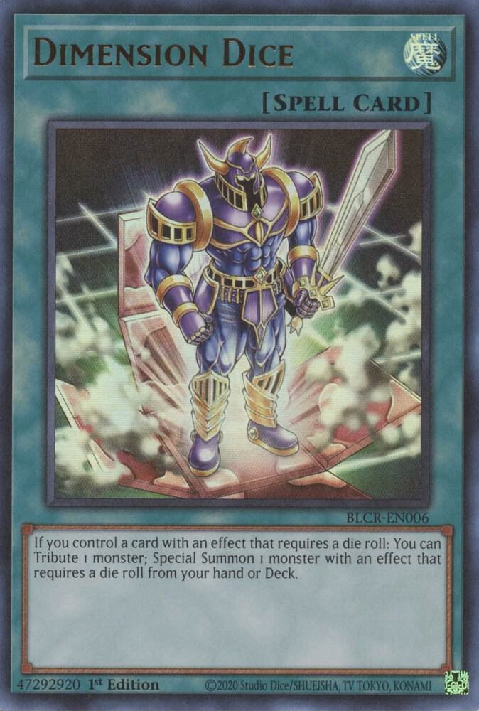 Dimension Dice BLCR-EN006 card from Battles of Legend: Crystal Revenge