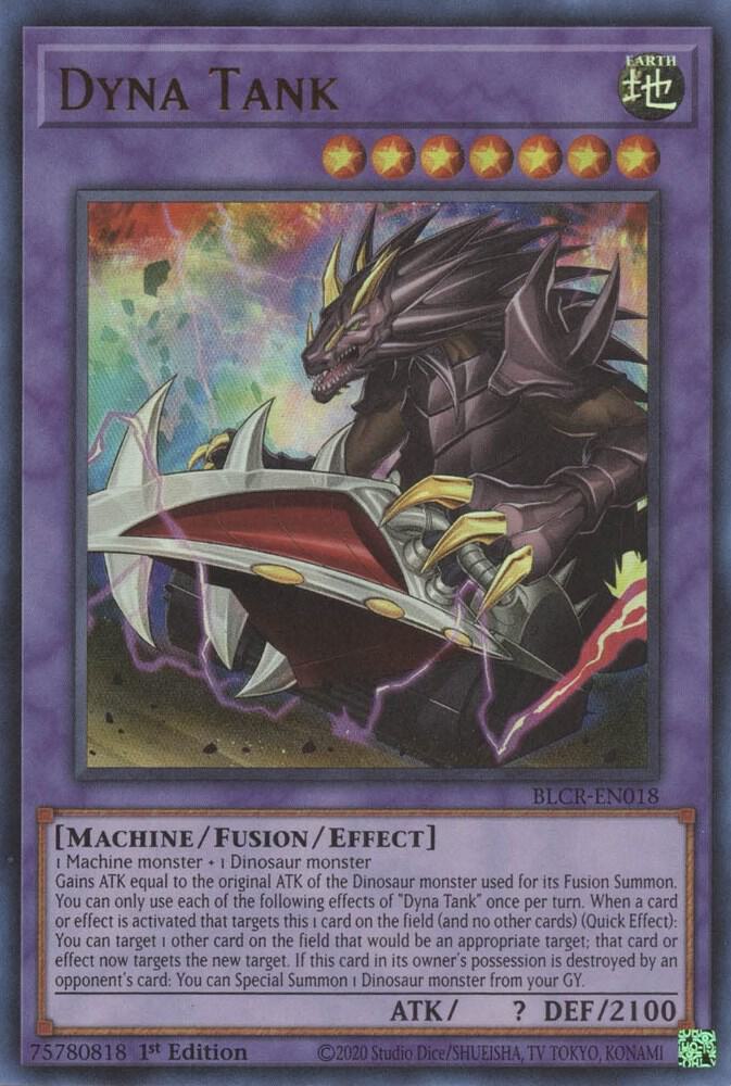 Dyna Tank BLCR-EN018 card from Battles of Legend: Crystal Revenge