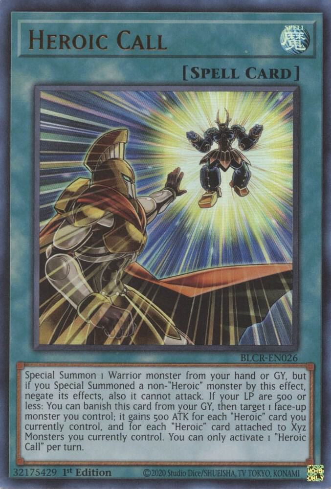 Heroic Call BLCR-EN026 card from Battles of Legend: Crystal Revenge