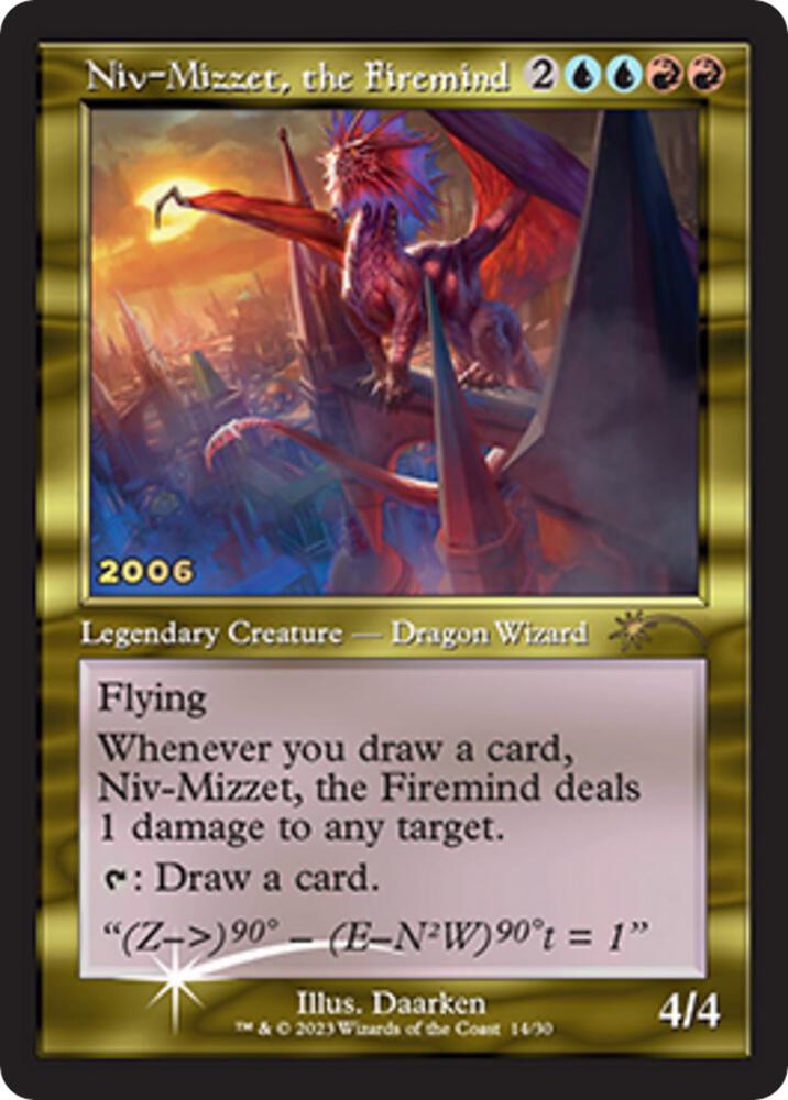 Niv-Mizzet, the Firemind 14 card from 30th Anniversary Promos