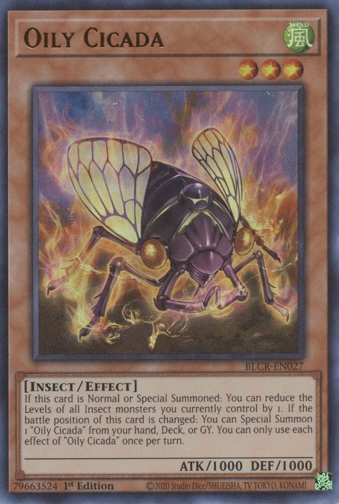 Oily Cicada BLCR-EN027 card from Battles of Legend: Crystal Revenge