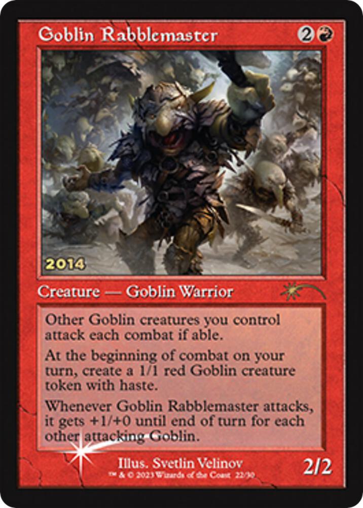 Goblin Rabblemaster 22 card from 30th Anniversary Promos