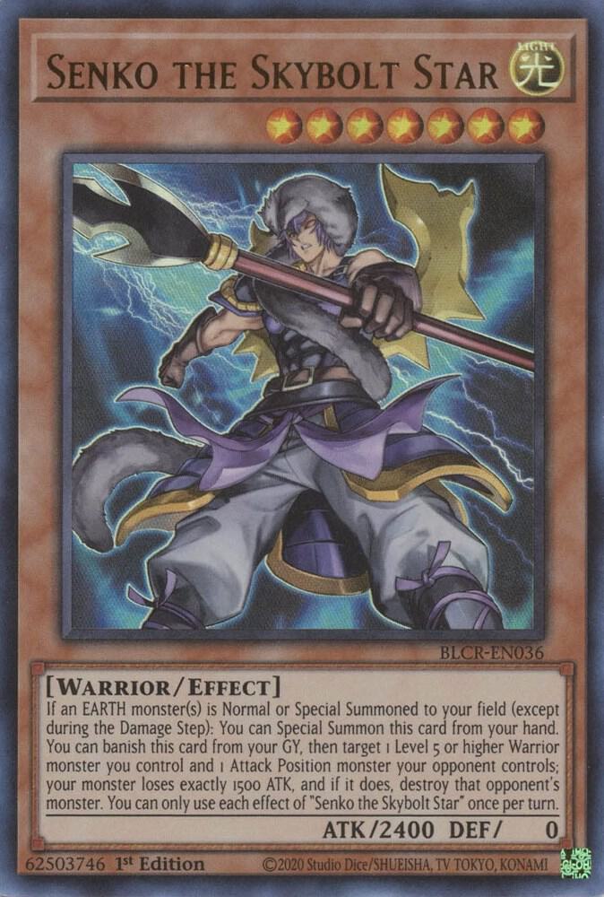 Senko the Skybolt Star BLCR-EN036 card from Battles of Legend: Crystal Revenge