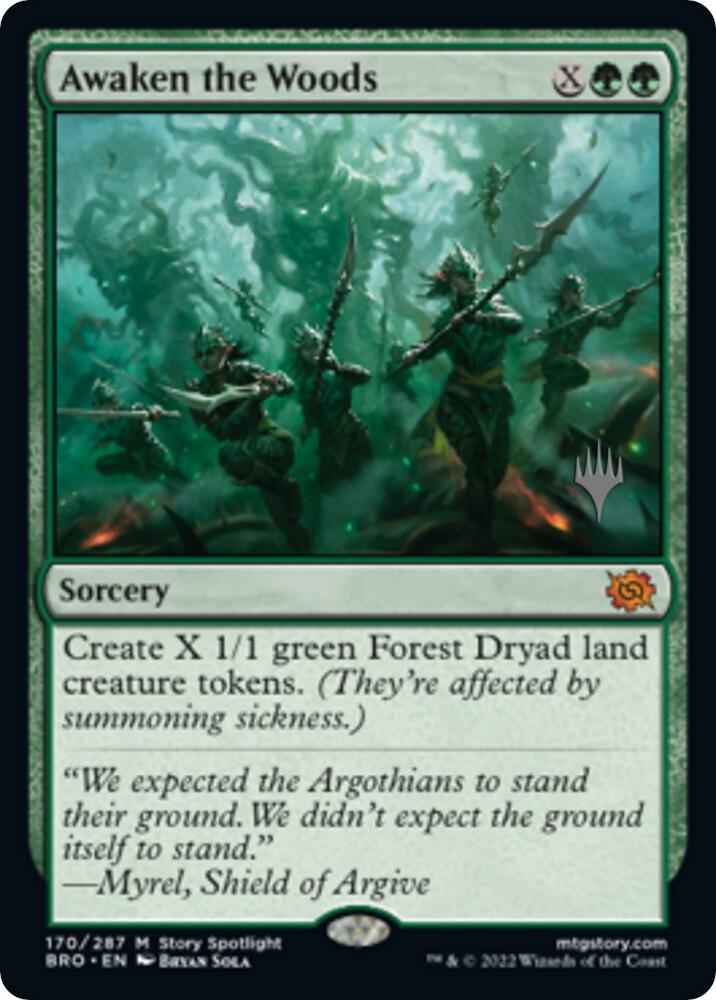 Awaken the Woods 170 card from Promo Pack: The Brothers' War