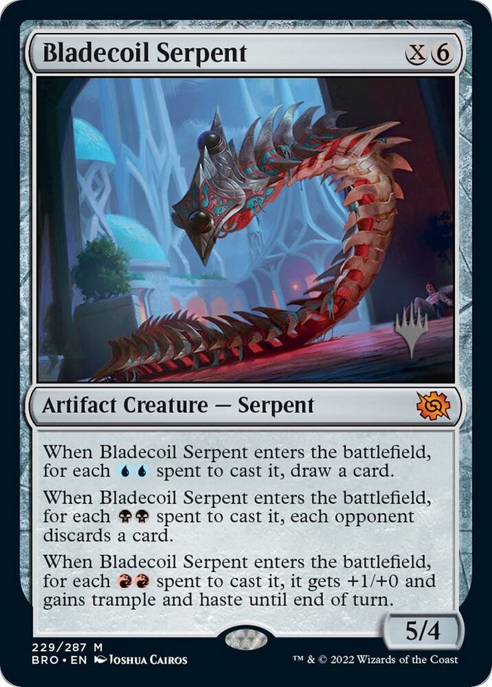 Bladecoil Serpent 229 card from Promo Pack: The Brothers' War