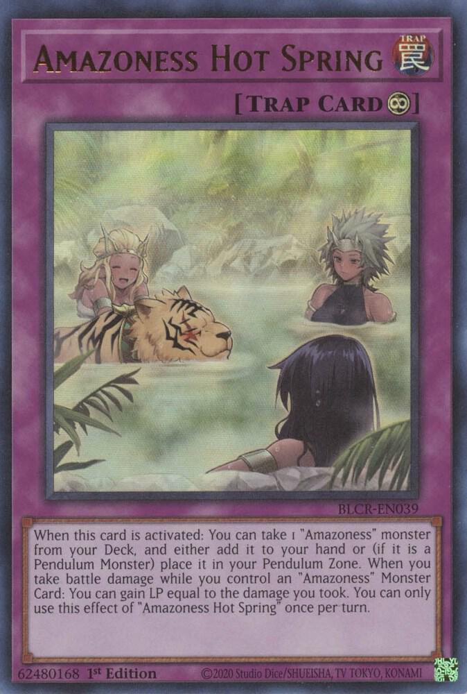 Amazoness Hot Spring BLCR-EN039 card from Battles of Legend: Crystal Revenge